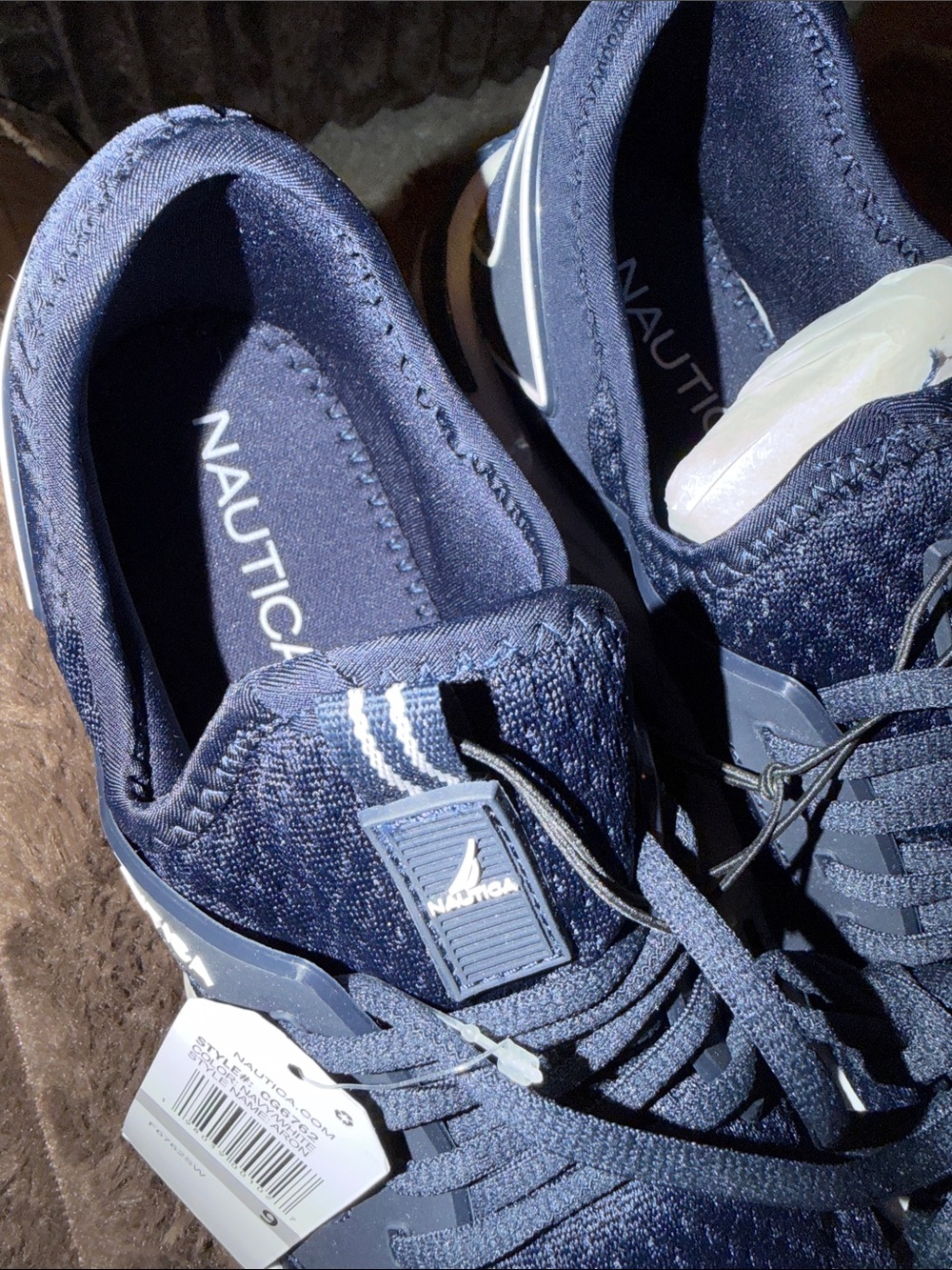 Nautica Aron Men's Navy and White Slip-On Mesh Sneaker - Picture 4 of 10